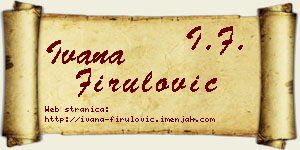 Ivana Firulović vizit kartica